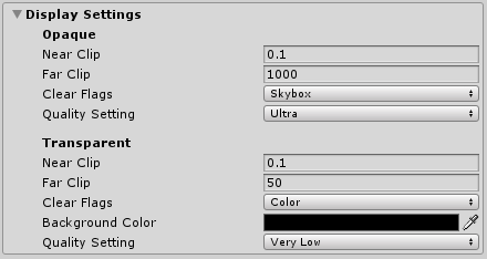 Camera Display Settings