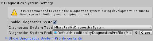 Enable the Diagnostics System